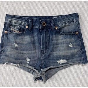 Diesel Industry Reenshort Regular Blue Women's Short 23 (Waist 26" Actual) Blue